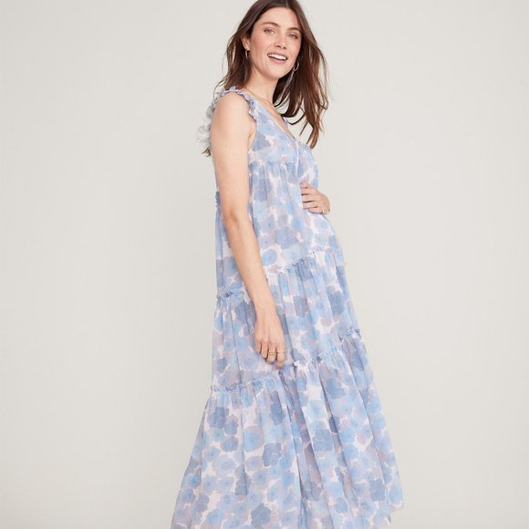 Hatch Collection Maternity / The Anaelle Dress / in Blue Poppy Size 3 - Picture 1 of 3